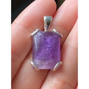 925 sterling silver natural amethyst Pendant